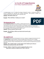 The Three Levels of Comprehension