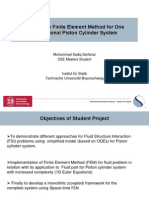 Space-Time Finite Element Method For One Dimensional Piston Cylinder System