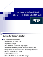 Software Defined Radio Lec 3 - RF Front-End For SDR: Sajjad Hussain, Mcs-Nust