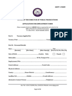 Application For Employment Form