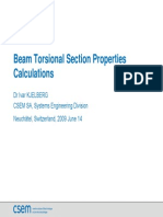 Beam Torsion Al Section Properties