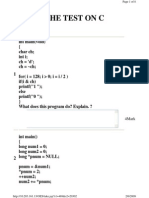 The Test On C: 4mark