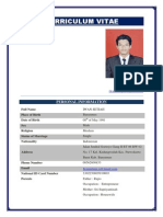 Curriculum Vitae: Personal Information