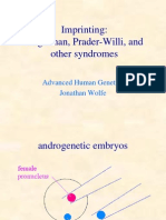 Imprinting: Angelman, Prader-Willi, and Other Syndromes: Advanced Human Genetics Jonathan Wolfe