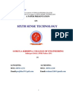 Sixth Sense Technology: A Paper Presentation ON