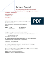 Direct and Indirect Speech