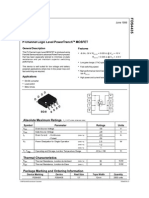 P-Channel Logic Level Powertrench Mosfet: June 1999