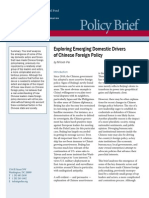 Exploring Emerging Domestic Drivers of Chinese Foreign Policy