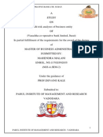 A STUDY ON Credit Risk Analyses of Business Entity OF (Varachha Co-Operative Bank Limited, Surat)