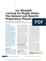 Preseason Strength Training For Rugby Union - The General and Speci C Preparatory Phases