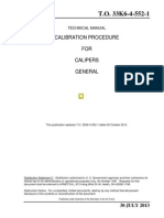 Calibration Procedure FOR Calipers General: Technical Manual