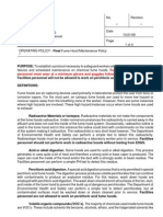 For Testing The Fume Hoods Personnel Must Wear at A Minimum Gloves and Goggles Follow "Appendix A" Algorithm