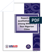 Report of A Qualitative Study Among MARPs in Four Nigerian Cities by O Ezire Et - Al.