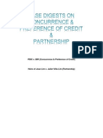 Concurrence& Preference of Credit & Partnership