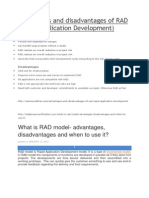 Advantages and Disadvantages of RAD