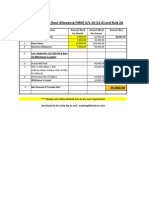 Calculation of Hosue Rent Allowance (HRA) U/s 10 (13 A) and Rule 2A