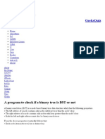 A Program To Check If A Binary Tree Is BST or Not - GeeksforGeeks