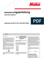 Hakomatic B 655 Bedienungsanleitung