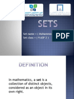 Sets PPT Math Project