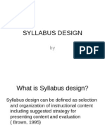 Syllabus Design