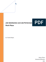 Job Satisfaction and Job Performance at The