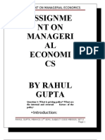 Assignment On Managerial Economics