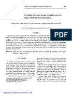 Development of A Welding Machine System Using Brown Gas by Improved Water Electrolyzation