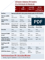 IBAScheduleof GRADUATEPOSTGRADUATEAdmissions Fall Semester 2014