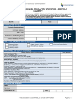 Contractor Personnel and Safety Statistics Monthly Summary - Form S2052