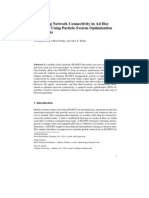 Improving Network Connectivity in Ad Hoc Networks Using Particle Swarm Optimization and Agents