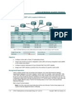 Lab 2.3.2 Configuring OSPF With Loopback Addresses: Objective