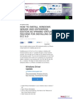 How To Install Windows Server 2003 Enterprise Edition As Vmware Virtual Machine For Installing Sap ECC 6.0