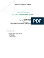 Wi-Max Communication System - by Salman Hasan