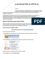 How To Encode An Excel File To UTF 8 or UTF 16