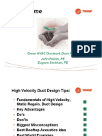 High Velocity Duct Design Tips by Trane