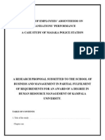 ProposEFFECTS OF EMPLOYEES' ABSENTEEISM ON ORGANISATIONS' PERFORMANCEal