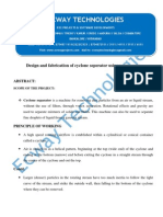 Ecway Technologies: Design and Fabrication of Cyclone Seperator Using Vane Pump