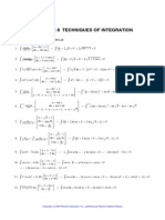 Techniques of Integration - Solutions