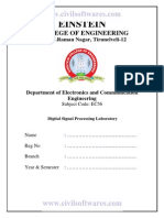 EC56 Digital Signal Processing Lab