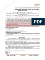 Modeling and Manufacturing of Powered Vehicle For Physically Challenged People