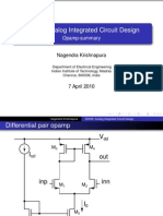 Opamp Design and Summary by Nagendra Krishnapura