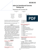 Specification For Unreinforced Concrete Parking Lots: Reported by ACI Committee 330