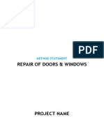 Method Statement Template-Doors and Window Repair