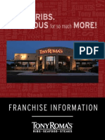 Tony Roma's - Franchise Brochure