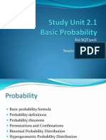 Study Unit 2.1 Basic Probability