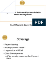 Payment and Settlement Systems in India-Major Developments: SAARC Payments Council Meeting