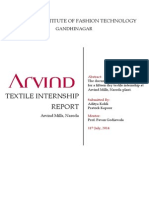 Arvind Textile Internship Report