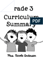 Grade 3 Curriculum Summary