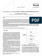 Modelling The Influence of Surface Oxidation On High Temperature Erosion