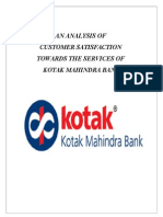 A Project Report On Kotak Mahindra Bank